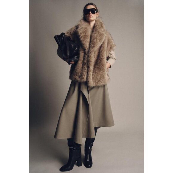 ZARA ZW COLLECTION WRAP SKIRT WITH BUCKLE - Picture 5 of 7